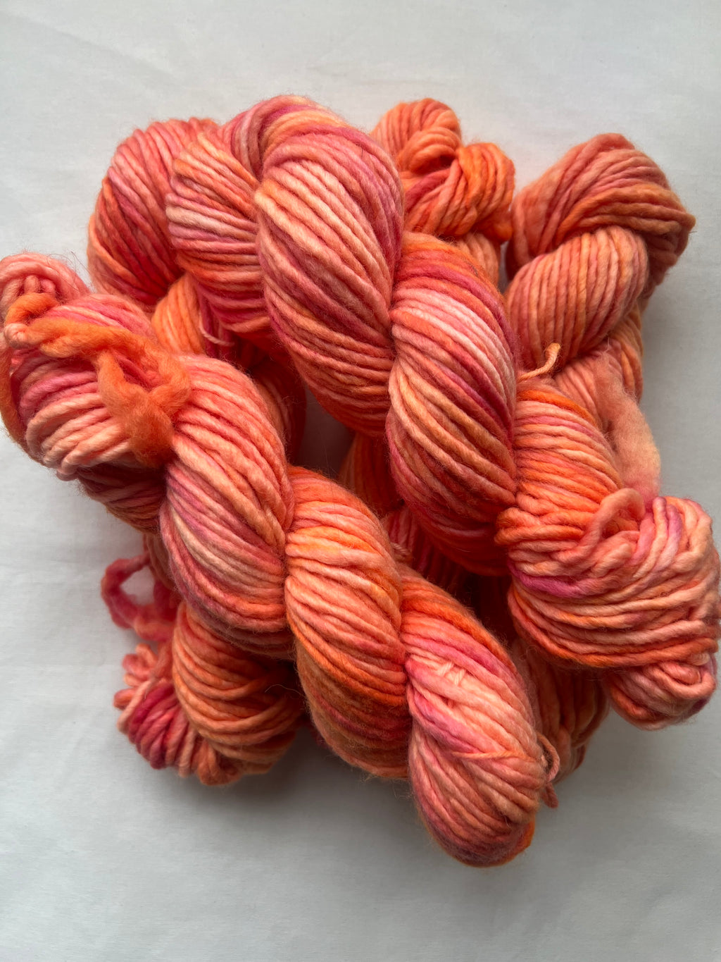 Orange Sun chunky Merino Wolle