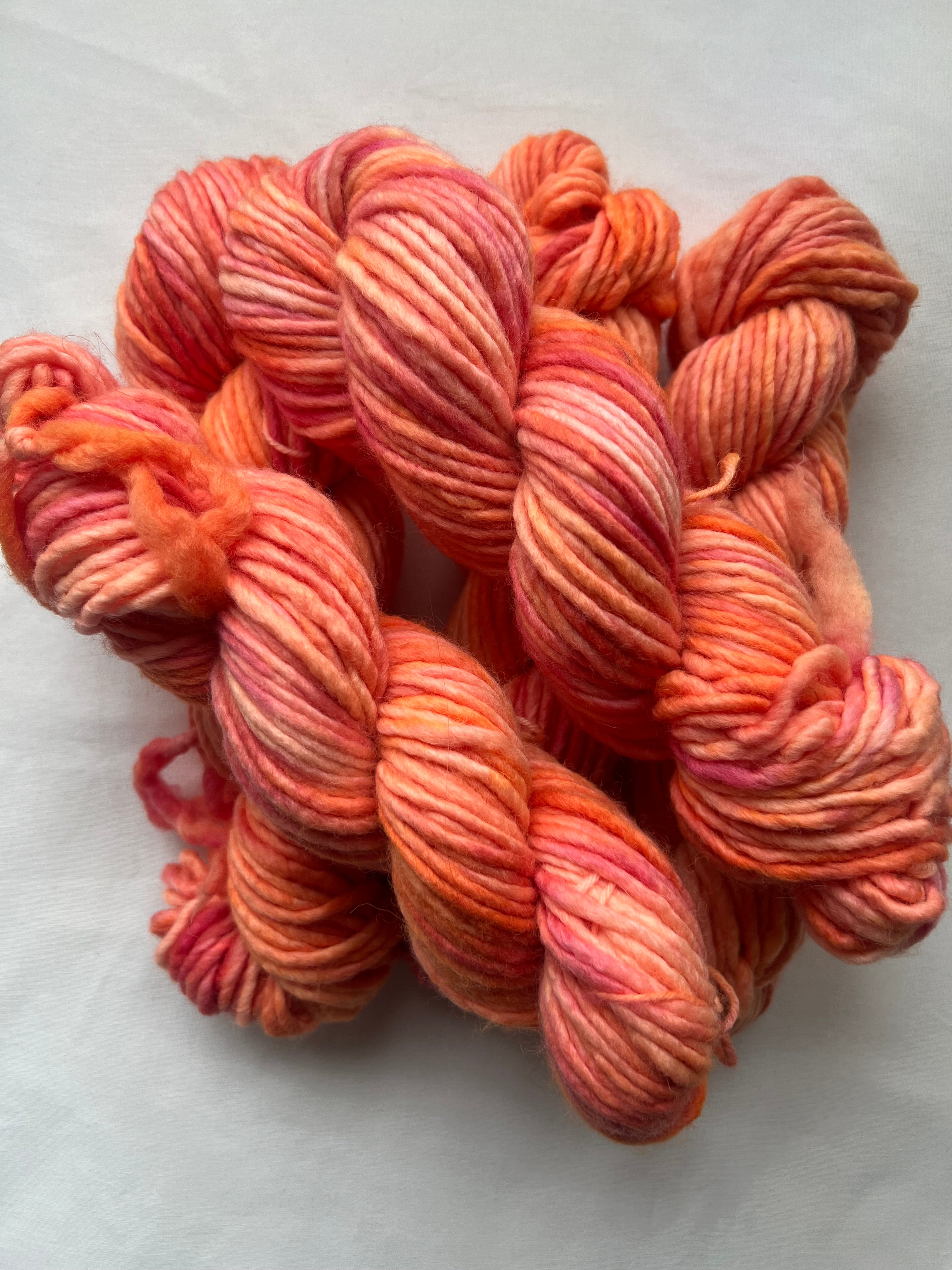Orange Sun chunky Merino Wolle