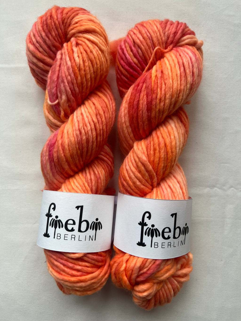 Orange Sun chunky Merino Wolle