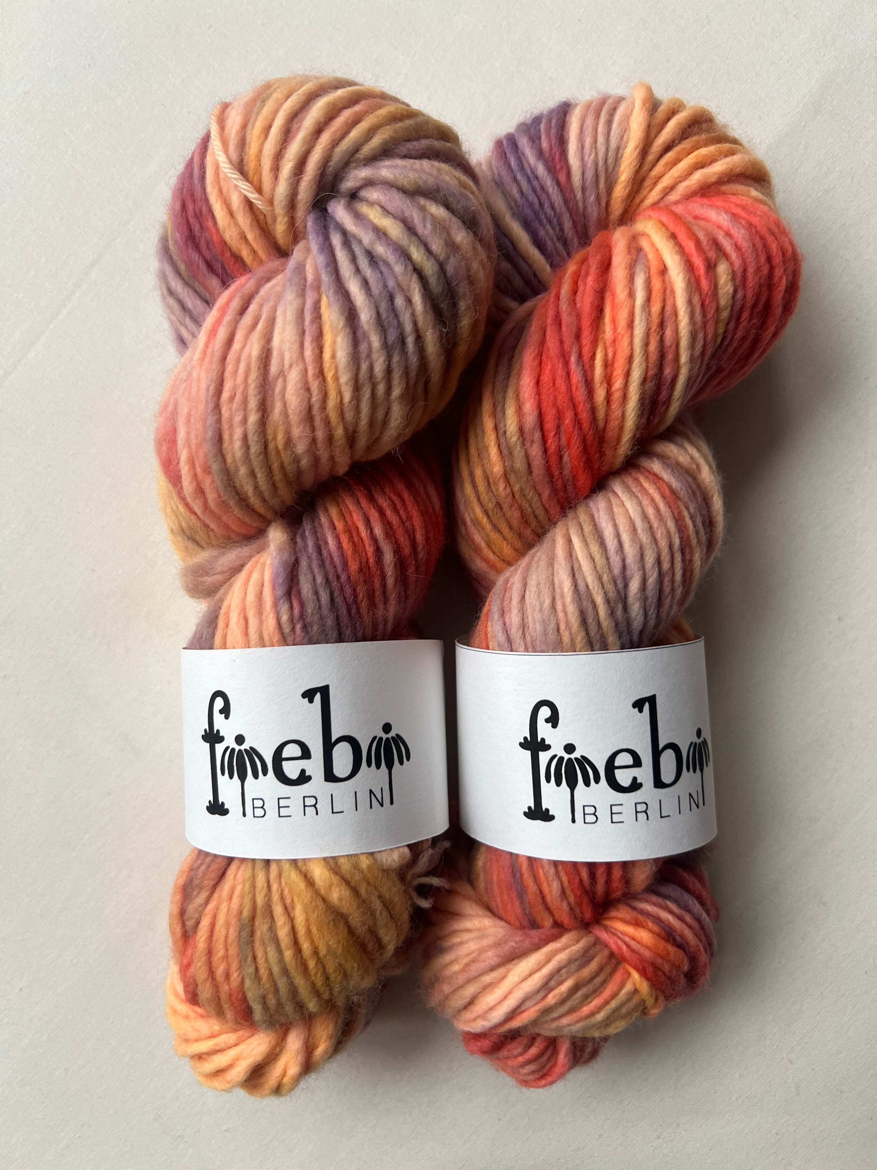 Sunset chunky Merino Wolle