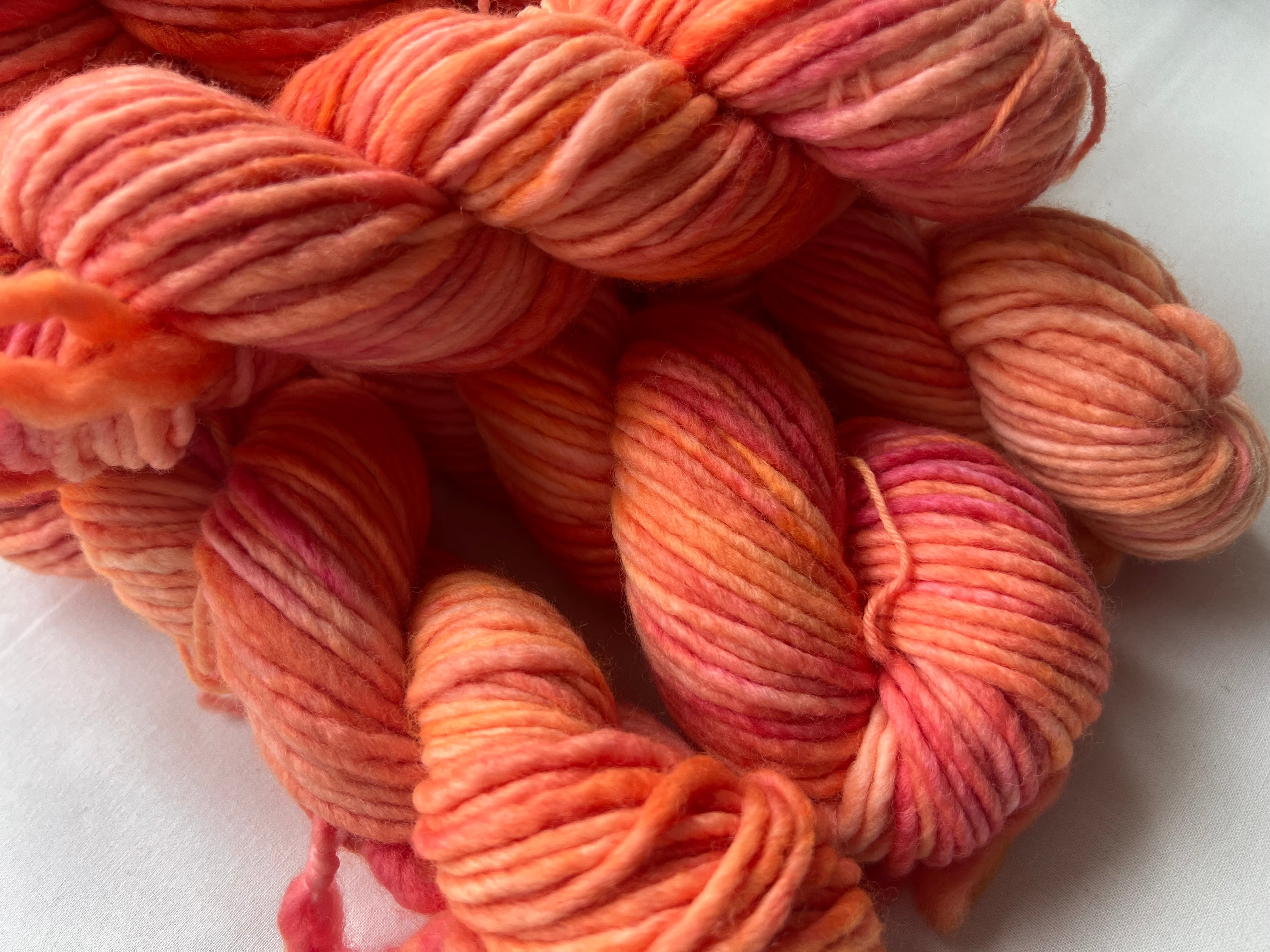 Orange Sun chunky Merino Wolle