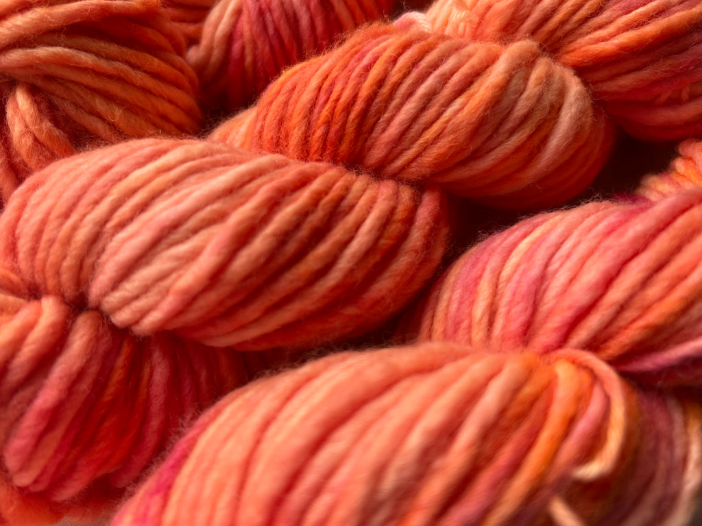 Orange Sun chunky Merino Wolle