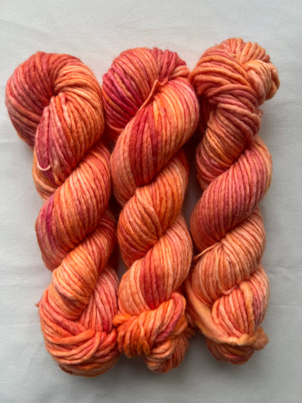 Orange Sun chunky Merino Wolle