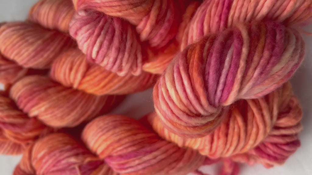 Orange Sun chunky Merino Wolle
